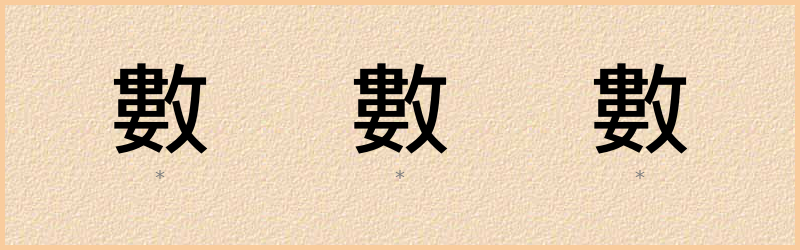 數 字笔顺