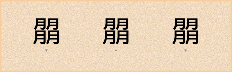 朤 字笔顺