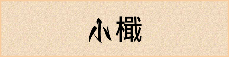 汉语词典：小檝