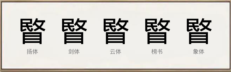 睯