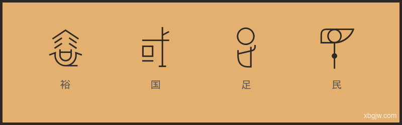 裕国足民 甲骨文