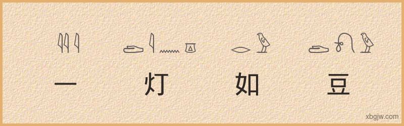 “一灯如豆”古埃及象形文字