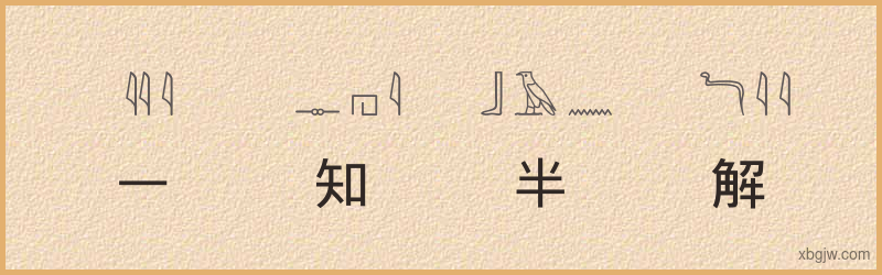 “一知半解”古埃及象形文字