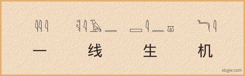 “一线生机”古埃及象形文字