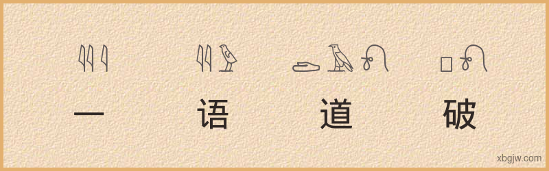 “一语道破”古埃及象形文字