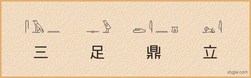 “三足鼎立”古埃及象形文字