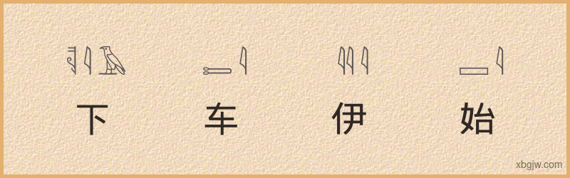 “下车伊始”古埃及象形文字