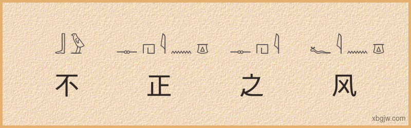 “不正之风”古埃及象形文字