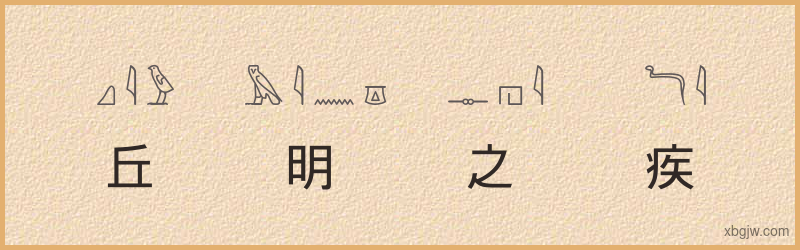 “丘明之疾”古埃及象形文字