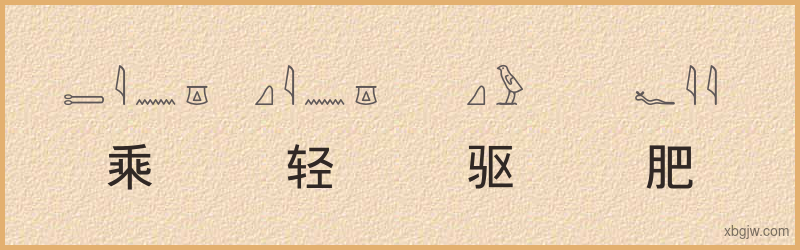 “乘轻驱肥”古埃及象形文字