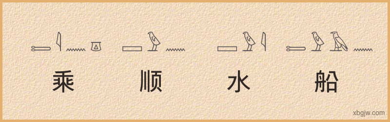 “乘顺水船”古埃及象形文字