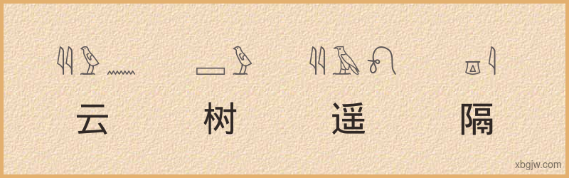 “云树遥隔”古埃及象形文字