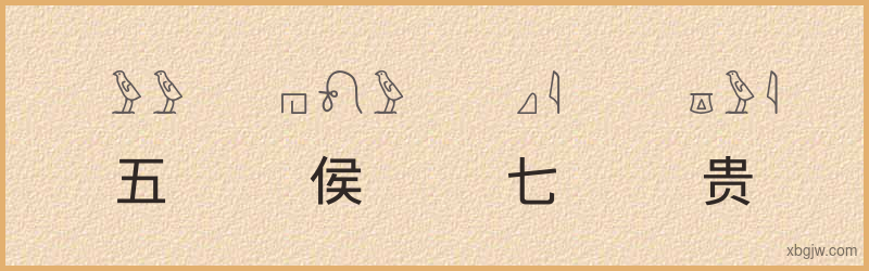 “五侯七贵”古埃及象形文字