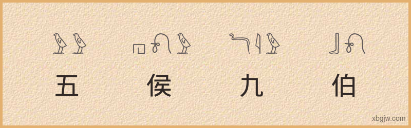 “五侯九伯”古埃及象形文字