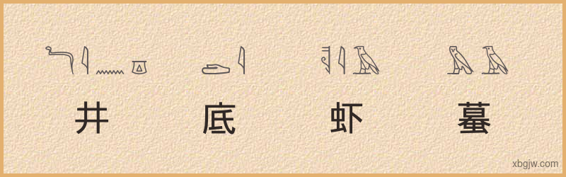 “井底虾蟇”古埃及象形文字