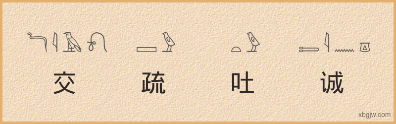 “交疏吐诚”古埃及象形文字