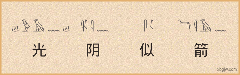 “光阴似箭，日月如梭”古埃及象形文字