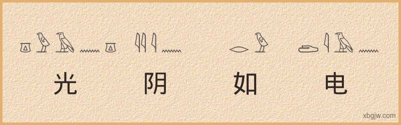 “光阴如电”古埃及象形文字