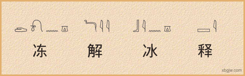 “冻解冰释”古埃及象形文字