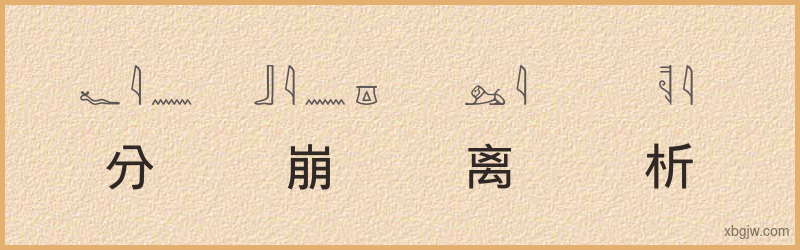 “分崩离析”古埃及象形文字