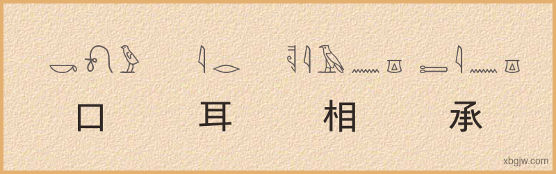 “口耳相承”古埃及象形文字