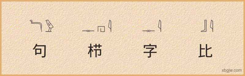 “句栉字比”古埃及象形文字