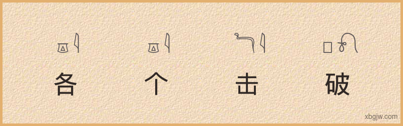 “各个击破”古埃及象形文字