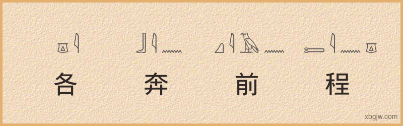 “各奔前程”古埃及象形文字