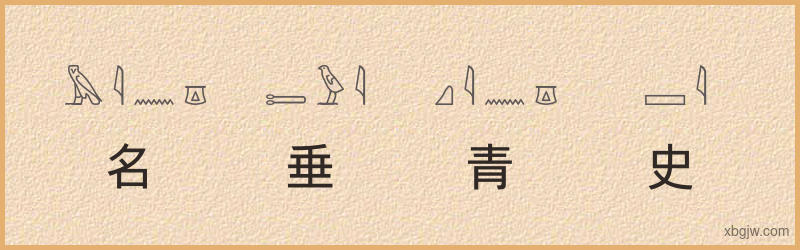 “名垂青史”古埃及象形文字