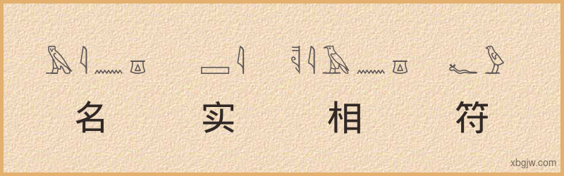 “名实相符”古埃及象形文字