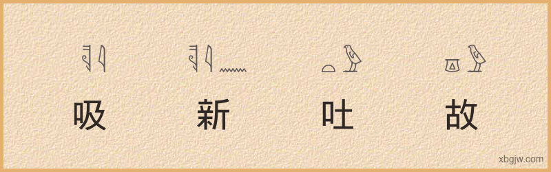 “吸新吐故”古埃及象形文字