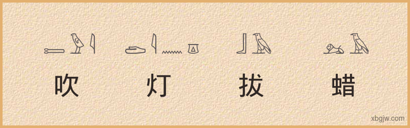 “吹灯拔蜡”古埃及象形文字