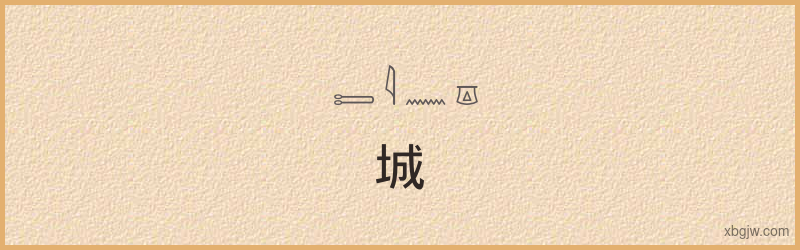 “城”古埃及象形文字