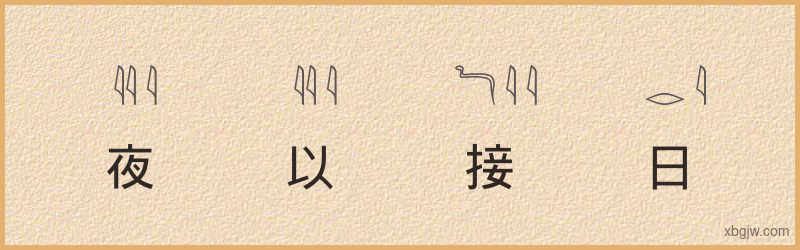 “夜以接日”古埃及象形文字