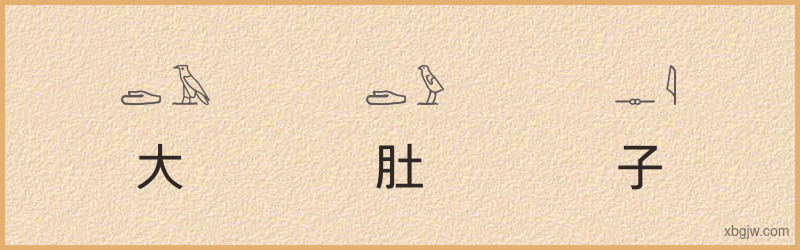 “大肚子”古埃及象形文字