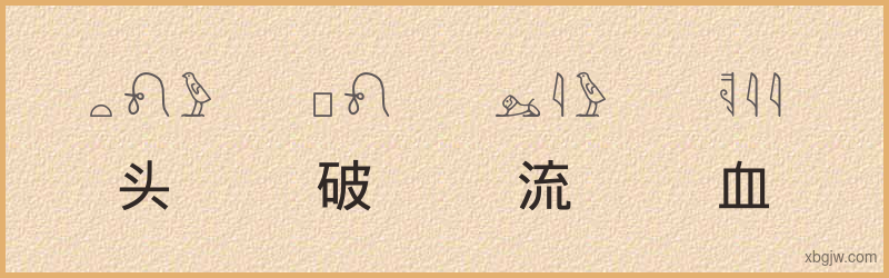 “头破流血”古埃及象形文字