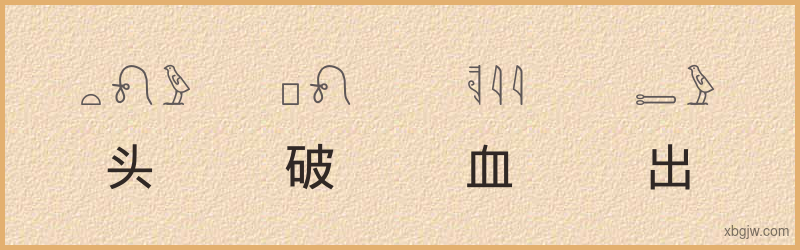 “头破血出”古埃及象形文字