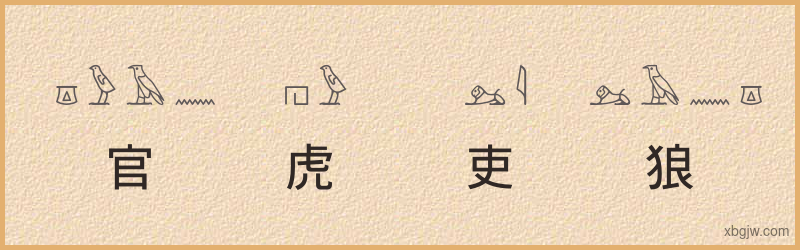 “官虎吏狼”古埃及象形文字