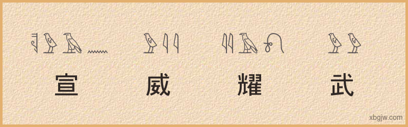 “宣威耀武”古埃及象形文字