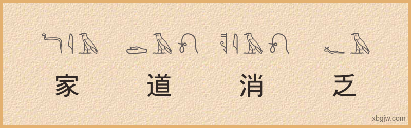 “家道消乏”古埃及象形文字