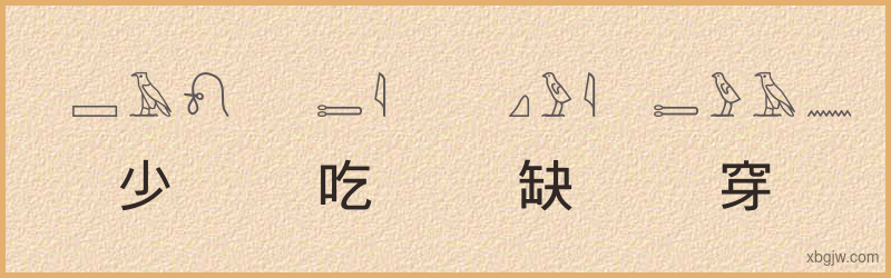 “少吃缺穿”古埃及象形文字