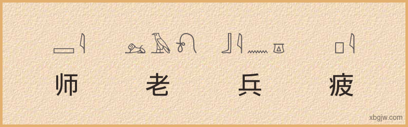 “师老兵疲”古埃及象形文字