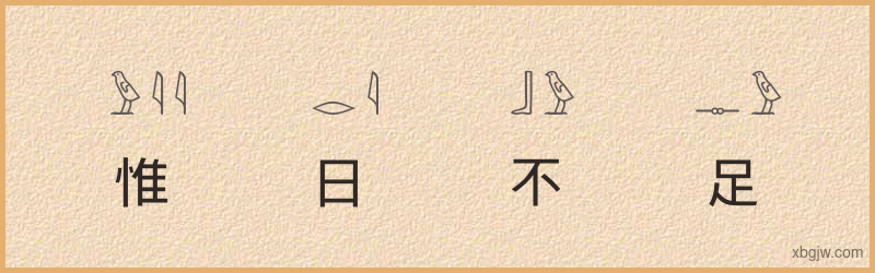 “惟日不足”古埃及象形文字