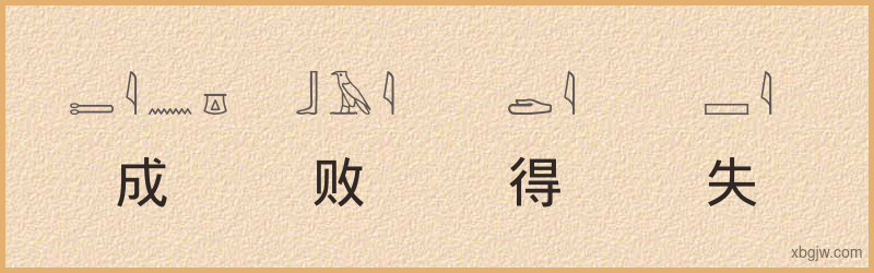 “成败得失”古埃及象形文字