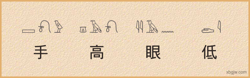 “手高眼低”古埃及象形文字