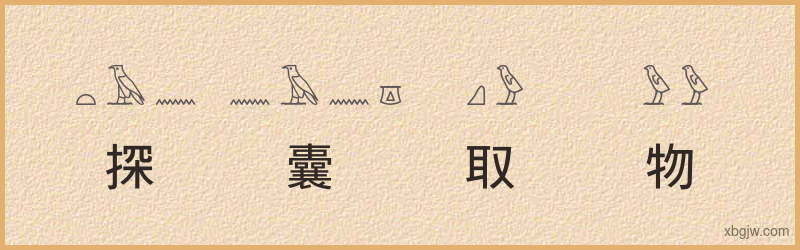 “探囊取物”古埃及象形文字