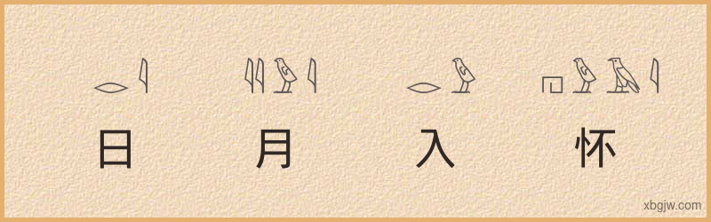 “日月入怀”古埃及象形文字