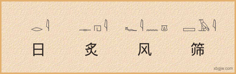 “日炙风筛”古埃及象形文字