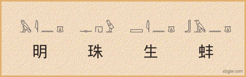 “明珠生蚌”古埃及象形文字