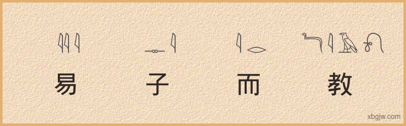 “易子而教”古埃及象形文字